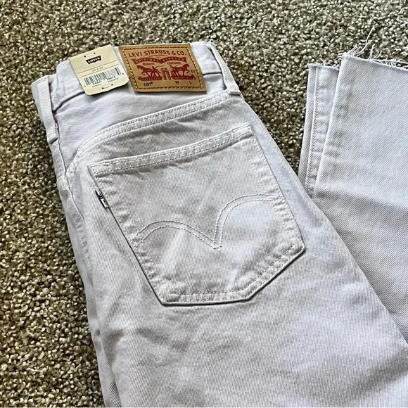 New with tags Levi's 501 light purple Straight Leg Jeans Classic Denim - Picture 9 of 11